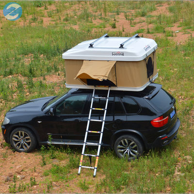 130x216x100cm オフロードカー屋根上テント ベージュ付属室とハードシェルデザイン