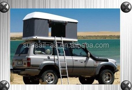 自動ハードシェル ガラスの繊維 カー屋根 トップテント 防水キャンプ 快適