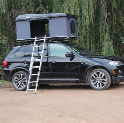 灰色車屋根 トップテント 車両用 4人用 キャンピング エリア 2.4平方メートル