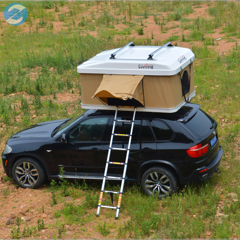 130x216x100cm オフロードカー屋根上テント ベージュ付属室とハードシェルデザイン